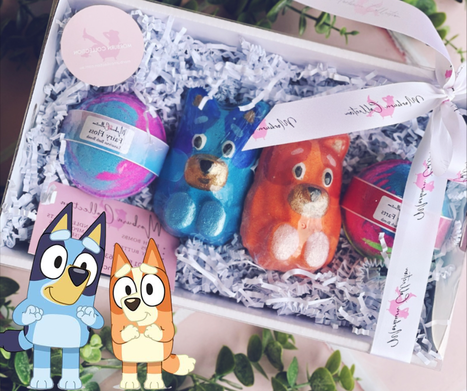 Red & Blue Dog gift pack Bath Bomb