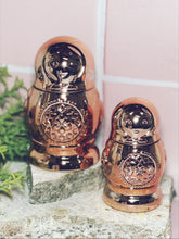 Load image into Gallery viewer, Rose Gold Babushka Doll Candle set
