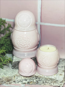 Pink Babushka Doll Candle set