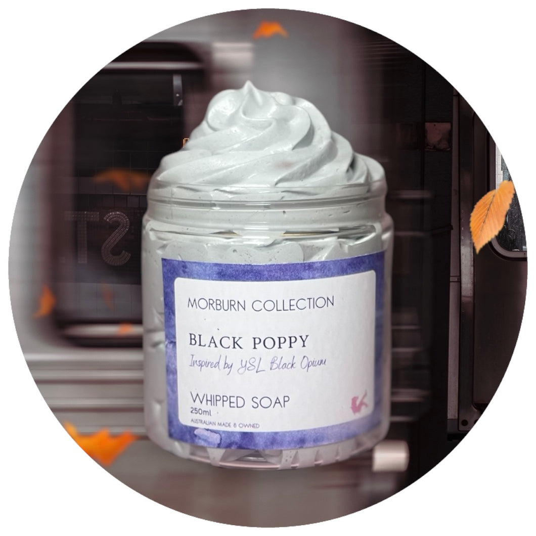 Black Poppy Whipped Soap