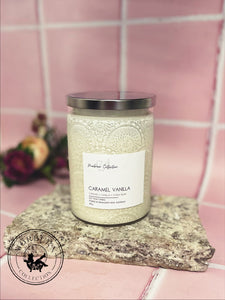 Embossed Candle white
